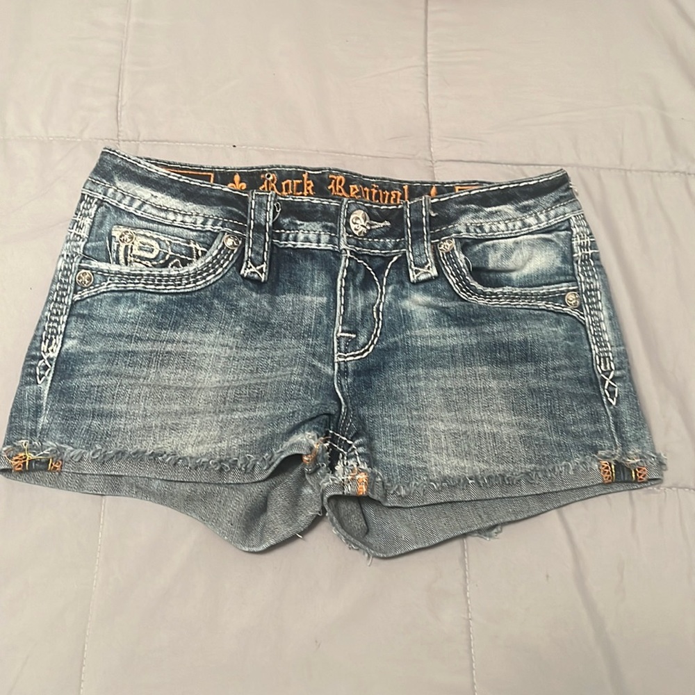 Rock Revival sindee shorts, medium blue wash